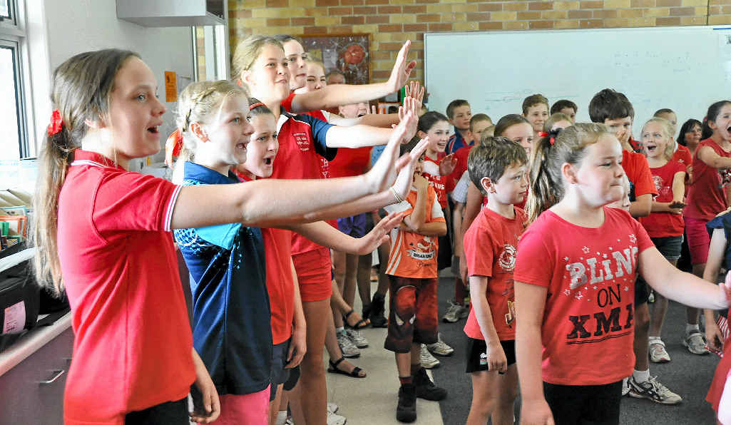 St Patrick’s Allora Year 7 girls practise their response to strangers. St Patrick’s Allora Year 7 girls practise their response to strangers.